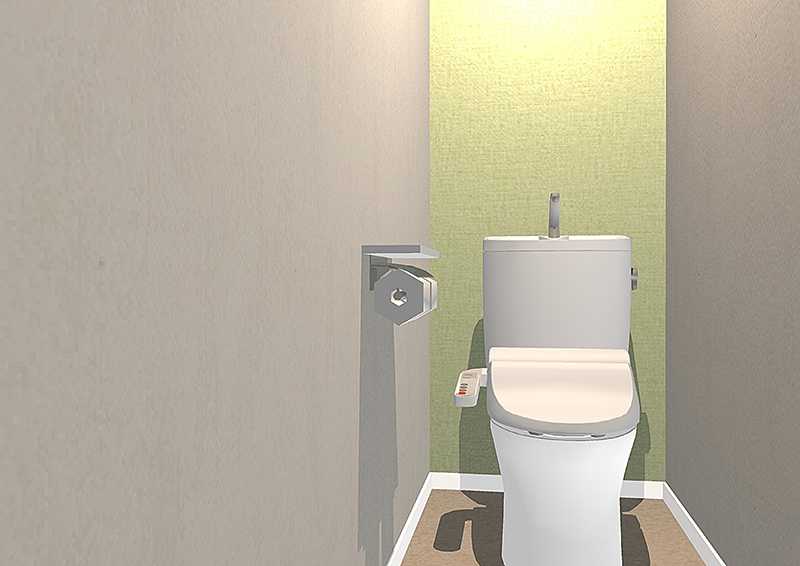 トイレ交換+クロス・クッションフロア張替（0.5坪）